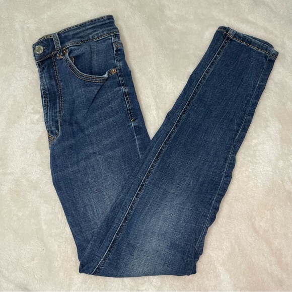 Stradivarius Classic Blue Denim Skinny Jeans - Picture 2 of 5